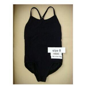 Ivivva Girl by Lululemon 🍋 Power Pirouette Leotard black gripper hem size 8